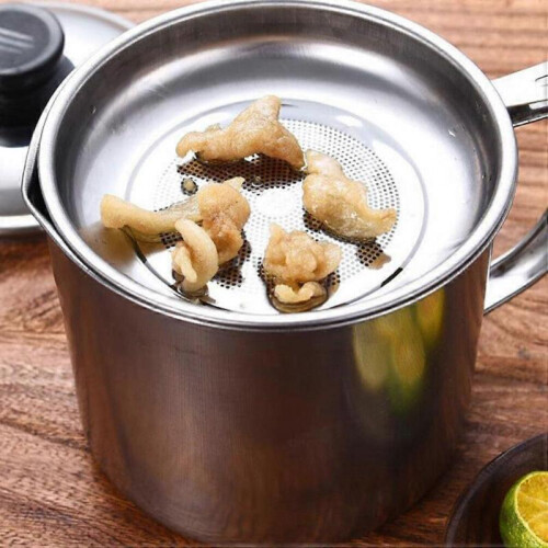 2-Pack Stainless Steel Grease Containers | Fine Mesh Oil Strainer for Kitchen 1