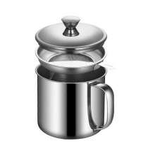 2-Pack Stainless Steel Grease Containers | Fine Mesh Oil Strainer for Kitchen