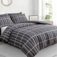 (Alston Charcoal, King Size) Luxury Cheetah Print Microfiber Duvet Cover Set with Pillowcases Super Soft Reversible Bedding Sets Zipper Closure Duvet Quilt Cover Single