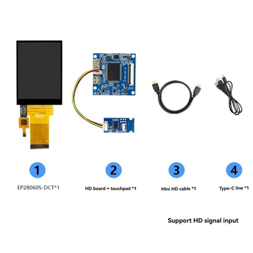 2.8-Inch Mini Split Screen HDMI-Compatible 480x640 Resolution A 2