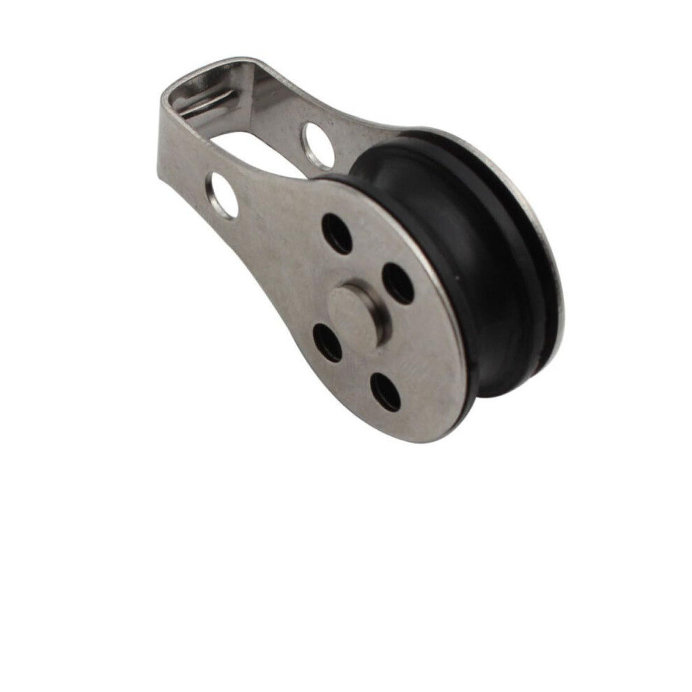 Stainless Steel Pulley System 2Pcs Single Pulley Wheel For Heavy Load Lifting 1.5-Inch Diameter Rope Applications 9084446832242