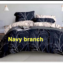 (King, Feathers) 4 Piece Complete Bedding Set Duvet Cover Set With Fitted Bed Sheet & Pillowcases