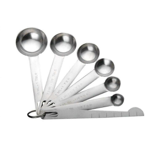 Stainless Steel Measuring Set - Mini Scoops for Dry/Liquid