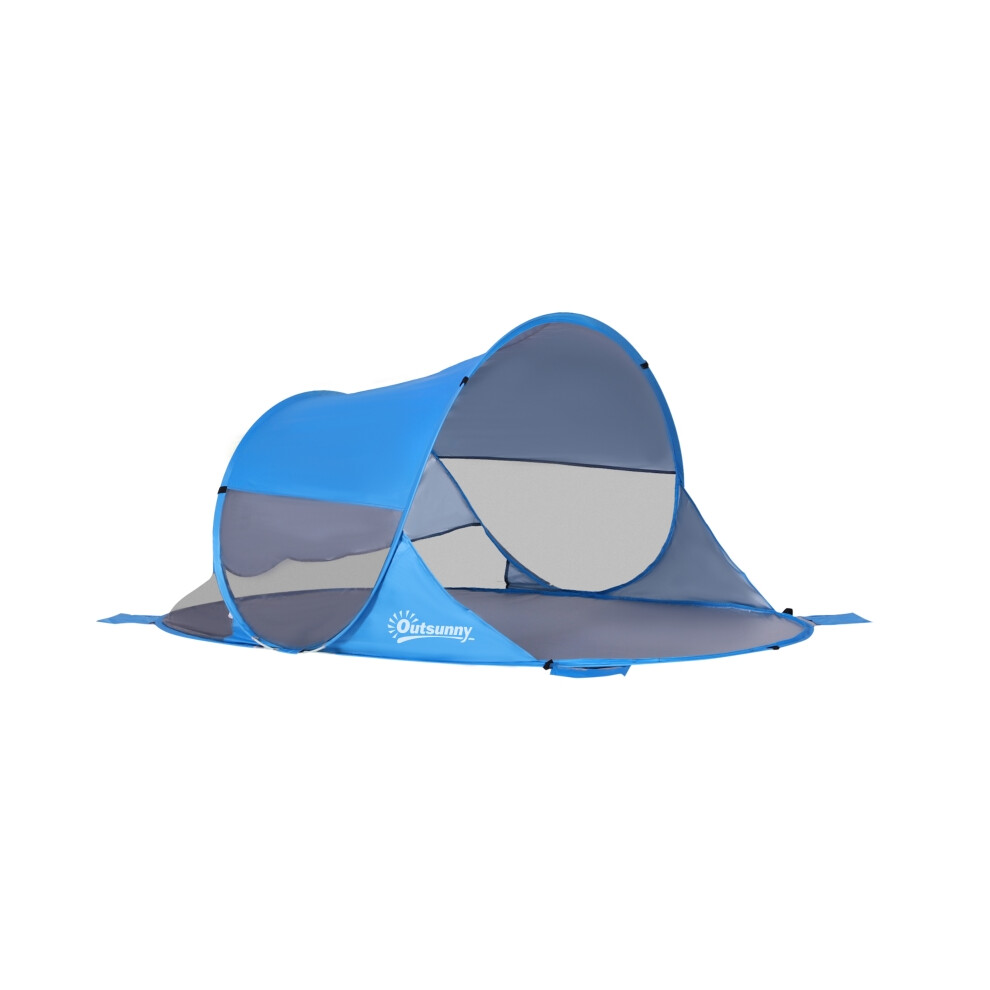 Blue 2 Person Pop-Up Camping Tent with Fibreglass Frame Lightweight Durable and Quick-Deploy Design-image-OPC-PKDV9GW-NEW