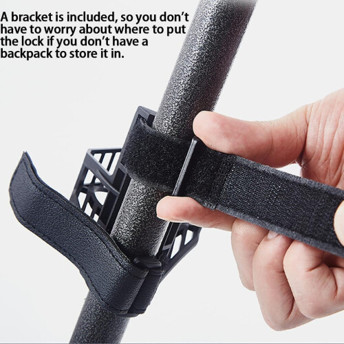 Heavy Duty Professional Waterproof Bicycle Lock, Retractable Rust Proof Design, Compact Size with Two Keys 2