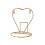 Heart Cup Holder Set - Stainless Steel Mug Display Stand 1