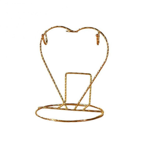 Heart Cup Holder Set - Stainless Steel Mug Display Stand