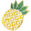 Non-Slip Pineapple Door Mat - Machine-Washable Low-Profile Rug (32"x20") 1