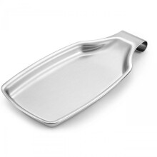Stainless Steel Spoon Rest with Square Bottom, Dishwasher-Safe Utensil Holder
