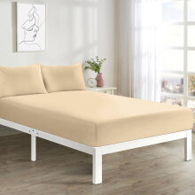 (Latte, Super King) Super Soft Ultra Plush Microfiber Wrinkle Free Bed Sheet Fitted Sheet 25cm, Flat Sheet & Extra Deep Fitted Sheet 40cm. PLEASE NOTE ALL