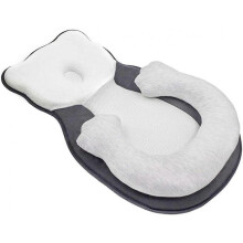 Baby Pillow Baby Newborn Anti Rollover Mattress Pillow 0 12 Months Baby Sleep Positioning (Grey)