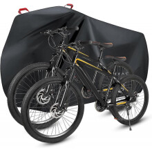 Waterproof Bike Cover Outdoor Protective Bike Cover Fits 1 or 2 Bikes 210D Nylon Bike Rain Cover (XL)