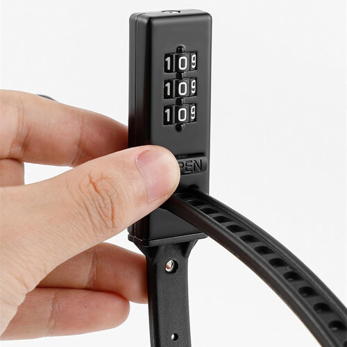 Bicycle Lock Adjustable Multi-Function Tie Lock with 3-Digit Combination for Bikes, Scooters, Helmets, and Motorcycles 2