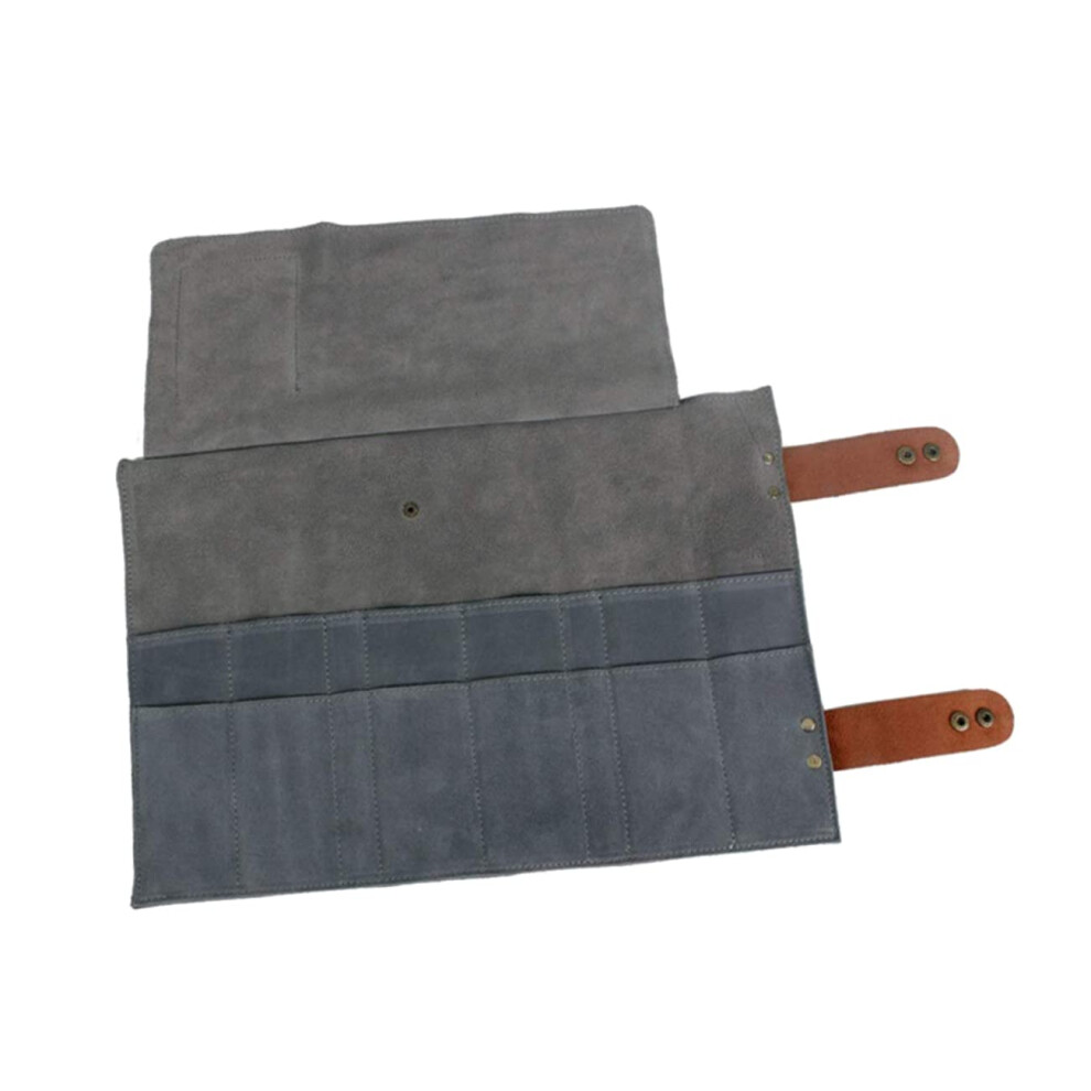 Grey 1Pc Professional Hairdressing Scissor Bag Compact Rolling Pouch For Salon Use Finish Barber Tools Carrier