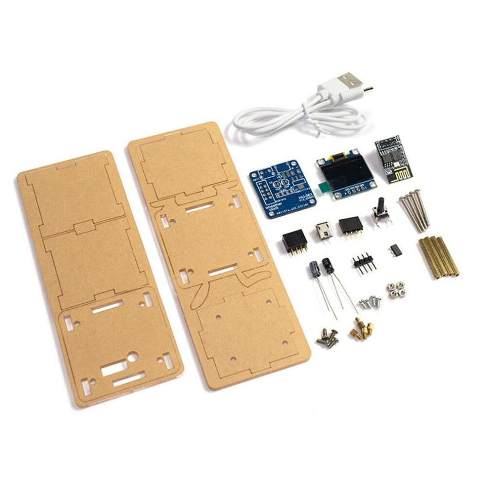Esp8266 Mini Weather Clock Kit With Oled Display, 2.4G Wifi Connectivity, And Protective Shell Support 9016109757647