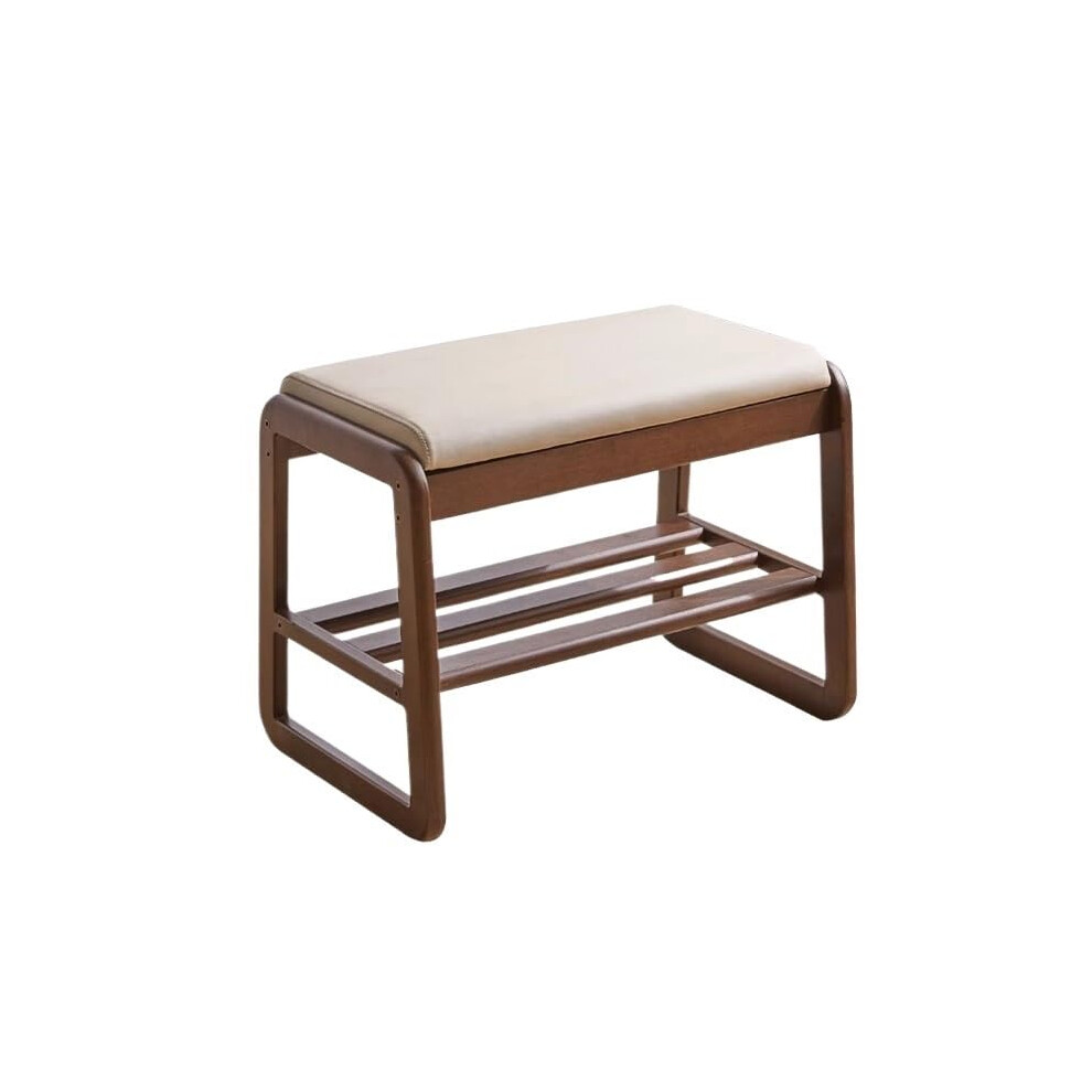 Solid Wood Shoe Changing Bench with Storage, Entryway Footstool, Living Room Shoe Cabinet, One Size, Multi-Use Design-image-OPC-PKDVDJY-NEW