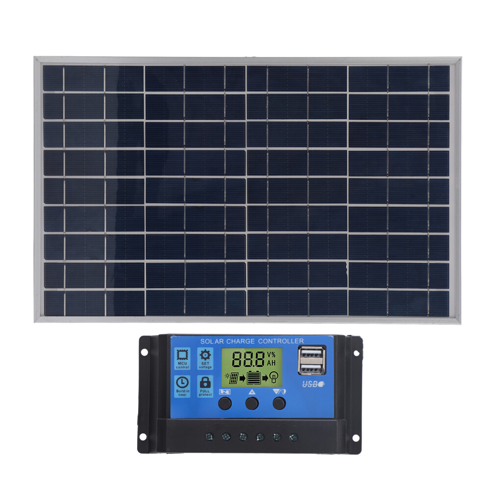 Efficient 10W Solar Panel 12V With Smart 30A Charge Controller 9481348654611