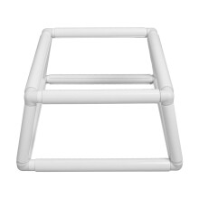 Soporte de regazo para marco de bordado blanco 1, 20x20/25x25 cm