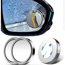 2-Pack 360 Rotating Blind Spot Mirror, HD Wide Angle with 3M Self-adhesive Blind Spot Mirror Adjustable Angle Blind Spot Mirror