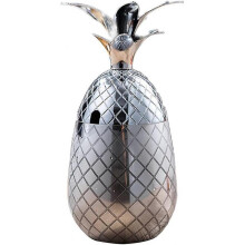 Pineapple Ice Bucket with Lid Drink Bucket Metal Stainless Steel Ice Bucket, Cocktail Accessories for Drinks