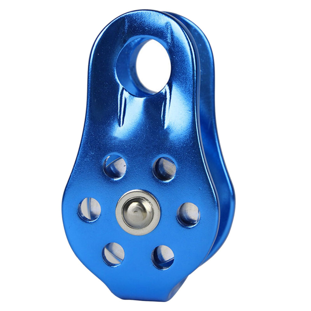 20Kn Climbing Fixed Plate Pulley Small Single Sheave Hauling Pulley For Rock Climbing Rappelling And Ziplines Blue 6038364276933