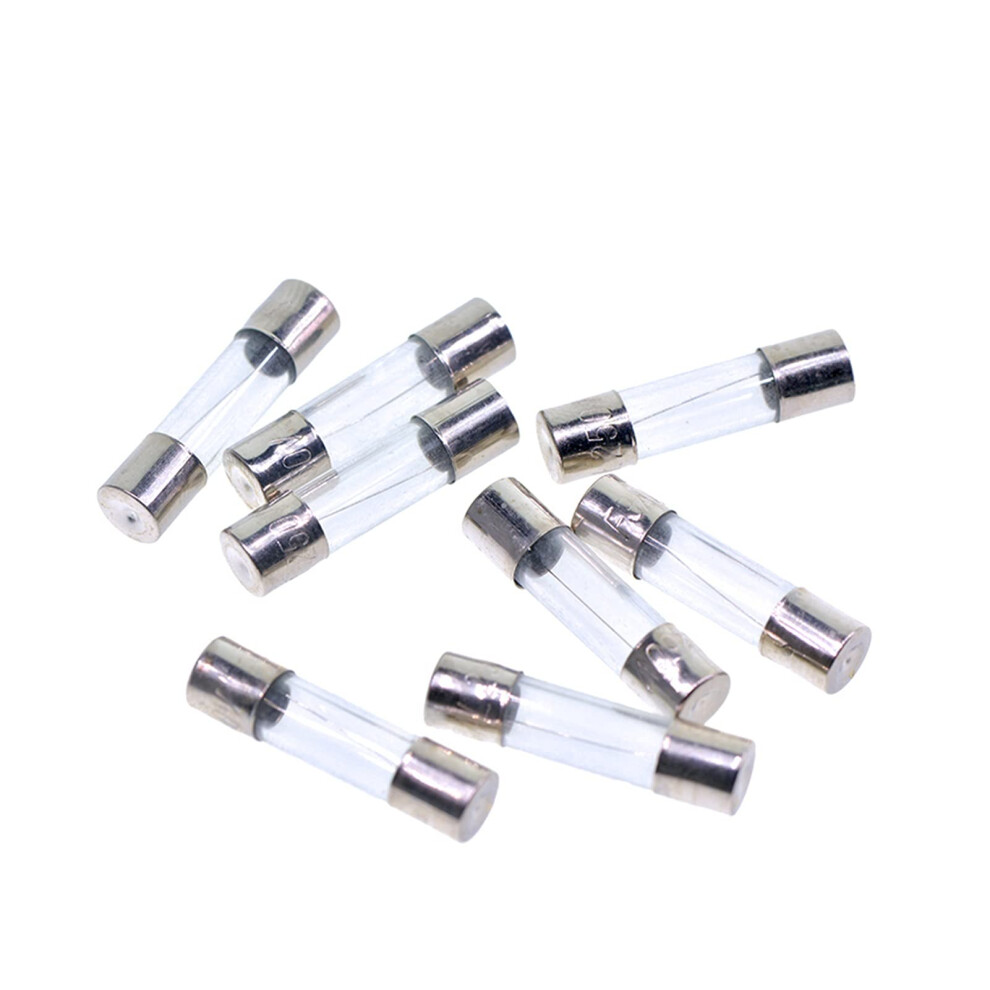 Glass Tube Fuse 10Pcs 5X20mm 6X30mm Fast Blow 250V 0.5-30A Amp Compatible With Electrical Applications 6447073573095