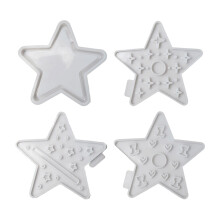 4 Pack Star Projection Candle Holder Molds Multifuntional