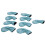 9pcs PU Leather Blue Golf Club Head Covers, Portable Iron Driver Protector 16