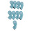 9pcs PU Leather Blue Golf Club Head Covers, Portable Iron Driver Protector 11