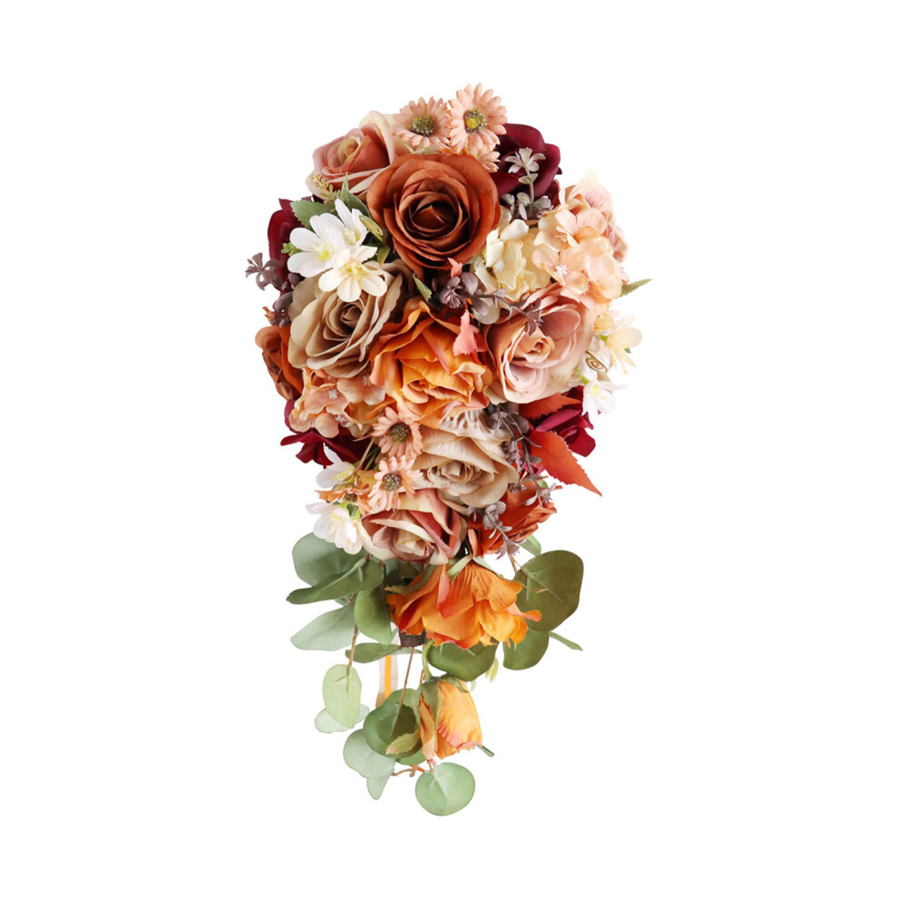 Artificial Rose Cascading Bridal Bouquet Flower Bouquet for-image-OPC-PKDVK8K-NEW