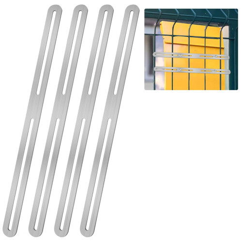 4Pieces Practical Mailbox Fence Mounting Set With Screws and Nut 1