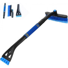 Extendable Ice Scraper Snow Brush for Car Windshield Detachable with Ergonomic Foam Grip