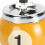 Windproof Billiard Ashtray with Lid, 9.5cm, Yellow 9