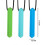 3 Pcs Chew Stick with Necklacet for Kid Molar 5