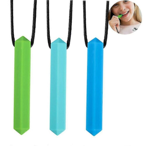 3 Pcs Chew Stick with Necklacet for Kid Molar