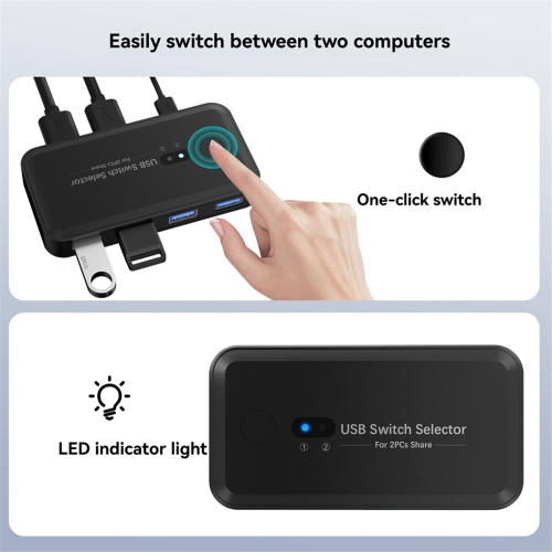 USB 3.0 KVM-switch Hub Dockingstation 2 Computer Delen Printer 1