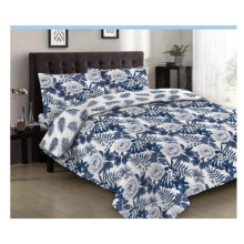 (Rosa Azzure Fior, Super King) Peter James 4pc Bedding Set Fitted Bed sheet with pillow case cover and Duvet Quilt Cover Quality Printed Bed Spread Set Single Double King
