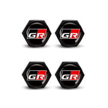 (black) 4pcs/set For Toyota GR Car Flag Metal Screws License Plate Bolts Auto Accessories For Toyota GR Gazoo Racing British Flag