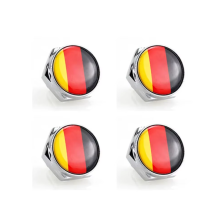 (Yellow) 4pcs/set For Toyota GR Car Flag Metal Screws License Plate Bolts Auto Accessories For Toyota GR Gazoo Racing British Flag