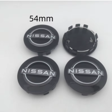 (54mm new black) 4pcs 3D 54mm 60mm 63mm For Nissan Car emblem Wheel hub Center Cap Badge covers sticker Decals Styling accessories