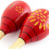 Decorated Wooden Maracas - Red - One Pair 21