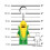 LEGO LEGO Iconic Corn Cob Costume Guy Minifigure Key Light (Keyring/Keychain) 3