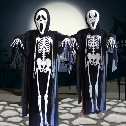Halloween skeletkostume for børn 1