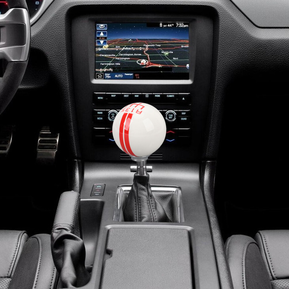 6-Speed Car Gear Shift Knob For Shelby Gt500 Style, White/Red 4031348706282