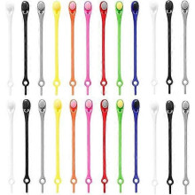 24pcs Lazy Laces, Waterproof Laceless Elastic Laces, Laceless Kids and Adults, Portable Running Shoes Silicone Laces, Colorful