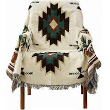 Plaid American Ethnic Style Sofa Cover Knitted Full Set Jacquard Sofa Blanket-90*90cm