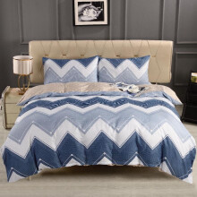 (Silver Waves, King) Luxury 4-Piece Floral Bedding Set: Duvet Cover, Fitted Sheet & Pillowcases Machine Wash Stripes