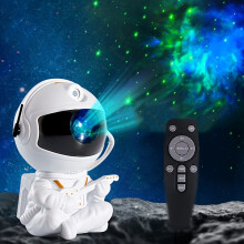 (White) 1pc Astronaut Galaxy Projector,360 Rotating Starry Night Light, Remote Control, USB Powered, Color Changing LED Lights, Adjustable Lighting Method