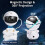 (White) 1pc Astronaut Galaxy Projector,360 Rotating Starry Night Light, Remote Control, USB Powered, Color Changing LED Lights, Adjustable Lighting Method 7