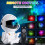 (White) 1pc Astronaut Galaxy Projector,360 Rotating Starry Night Light, Remote Control, USB Powered, Color Changing LED Lights, Adjustable Lighting Method 6